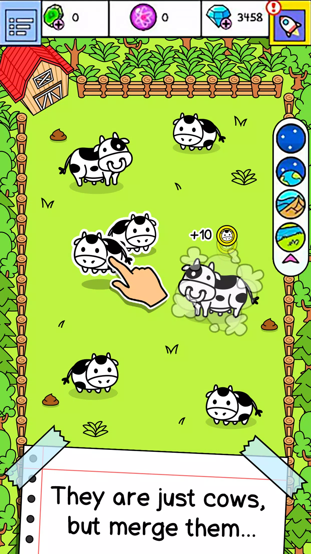 Cow Evolution: Juego de Vacas Captura de pantalla 1