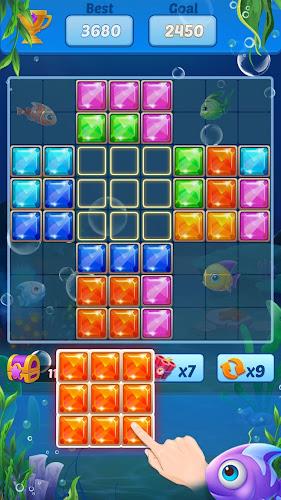 Puzzle Block Ocean Fish स्क्रीनशॉट 2