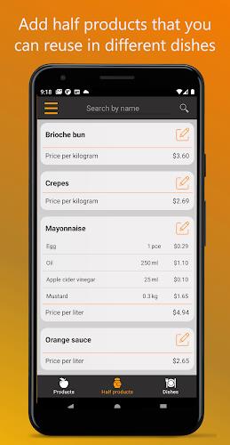 Food Cost Calculator Screenshot 2