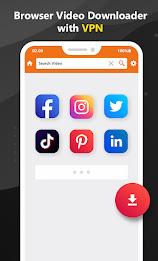 Browser VPN & Video Downloader स्क्रीनशॉट 1