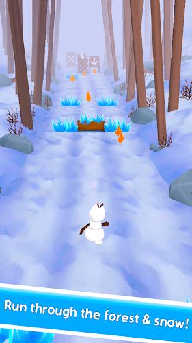 Snowman Rush: Frozen run Captura de tela 4