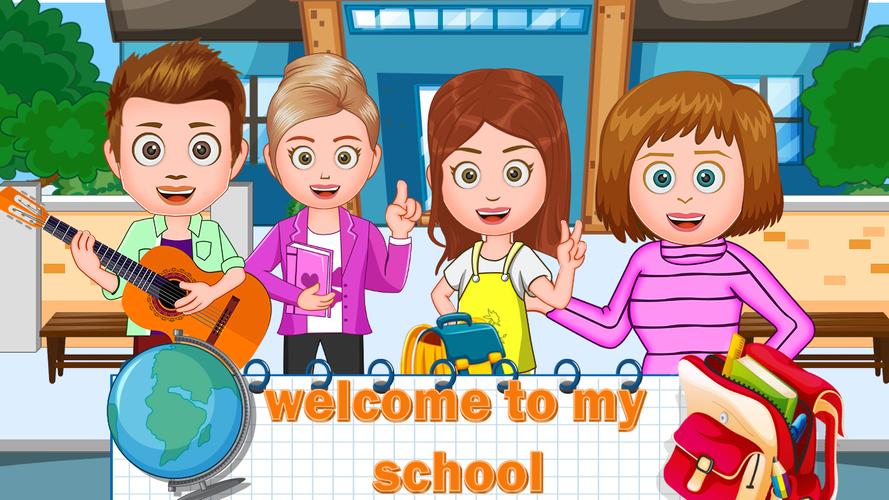 My Family Town : City School Captura de pantalla 1