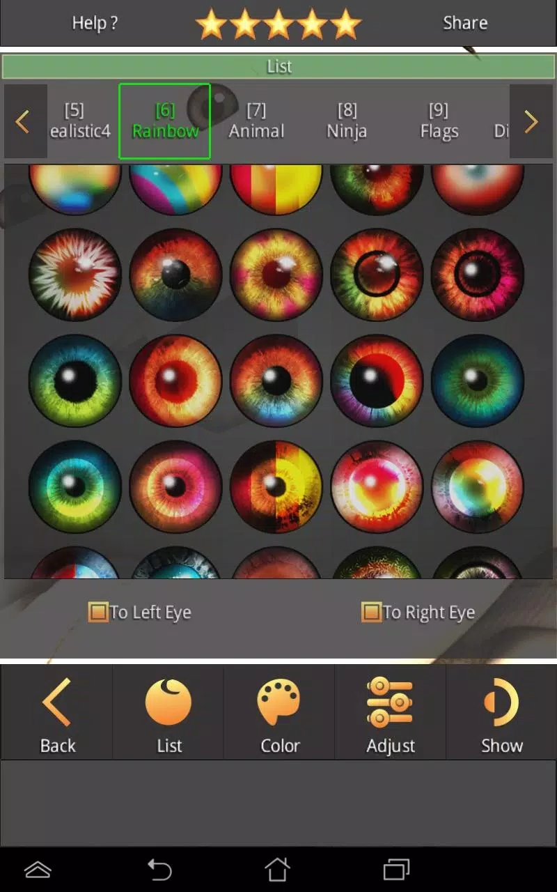 Sharingan - Eye And Hair Color应用截图第4张