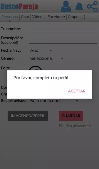 Busco Pareja en España Captura de tela 2