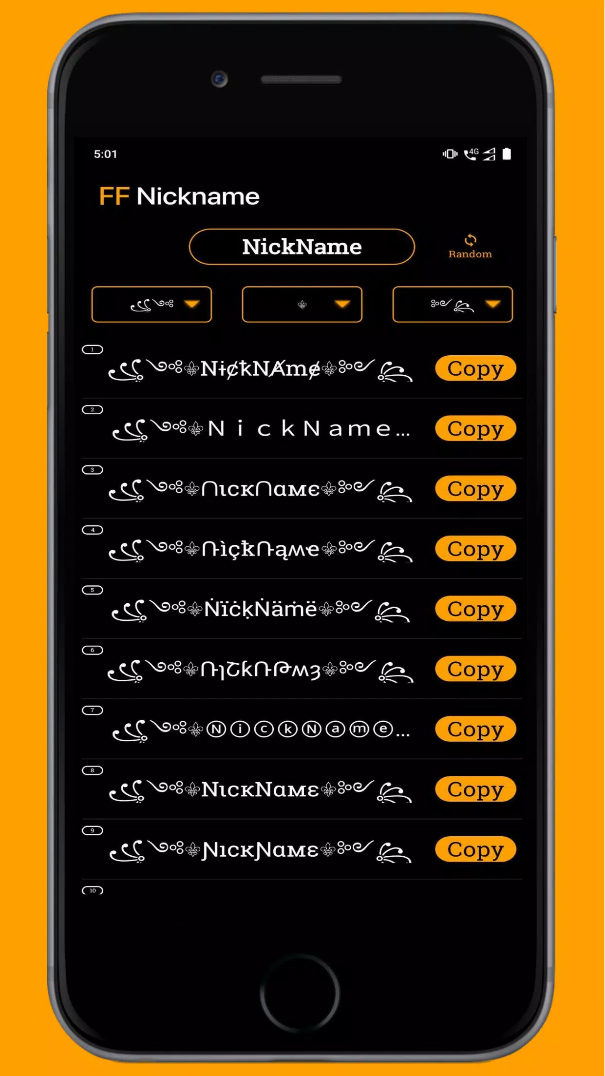 FF Name Creator - Nickname Generator For Games 스크린샷 2