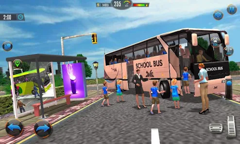 Offroad School Bus Drive Games Captura de pantalla 1