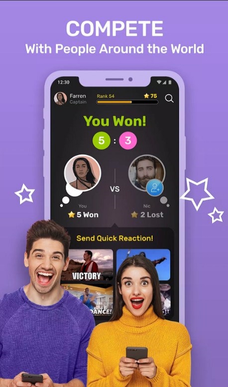 TRIVIA GO! Live 1v1 Quiz Game Скриншот 2