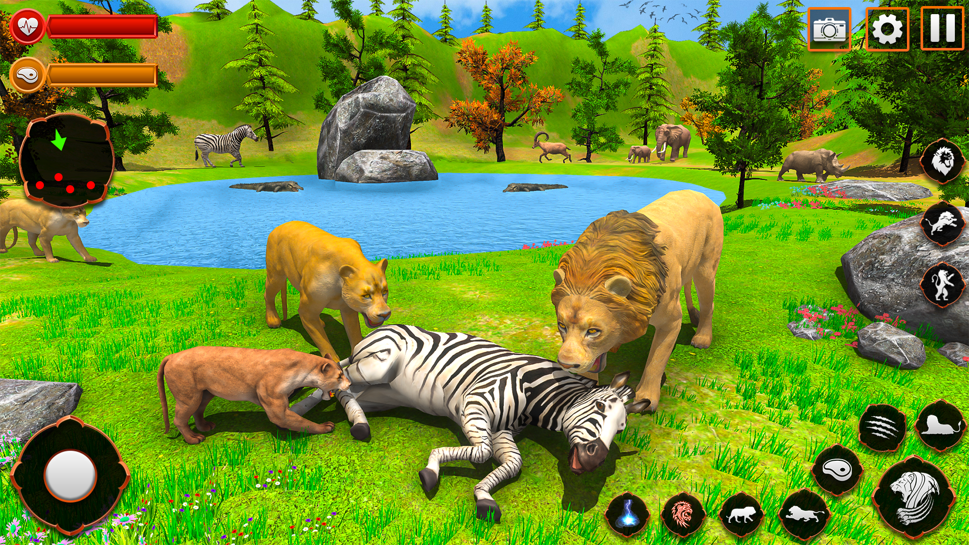 Wild Lion Simulator Games Скриншот 1