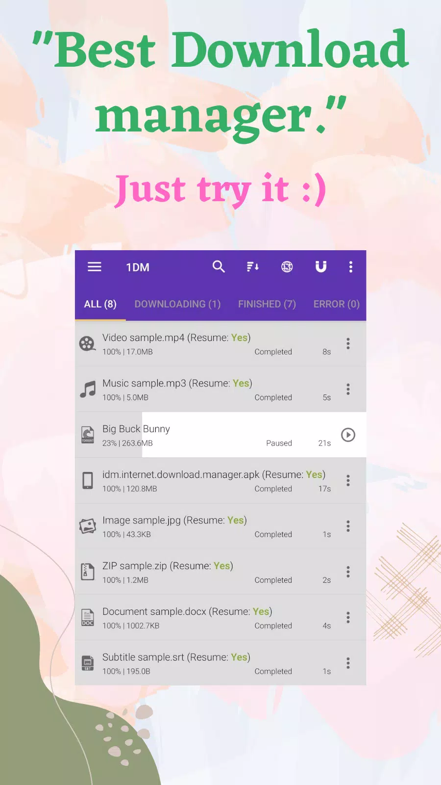 1DM: navegador e downloader Captura de tela 1