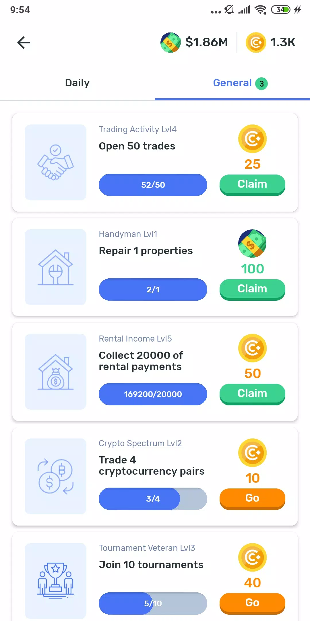 Cryptomania —Trading Simulator स्क्रीनशॉट 3