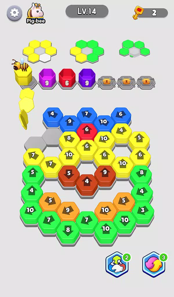 Bee Out - Hexa Away Puzzle Capture d'écran 4