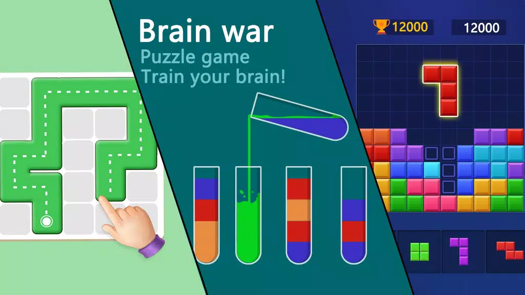 Brain war - puzzle game 스크린샷 1