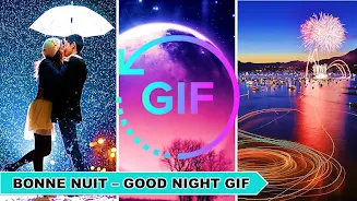 Good night Gif French Wishes スクリーンショット 2