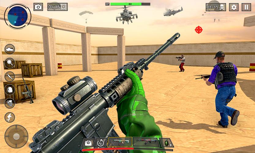 FPS War Game: Offline Gun Game स्क्रीनशॉट 1