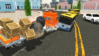 Transporter Truck Driving 3D Captura de tela 3