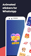 GIF stickers for WhatsApp स्क्रीनशॉट 1