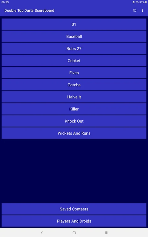 Double Top Darts Scoreboard स्क्रीनशॉट 1