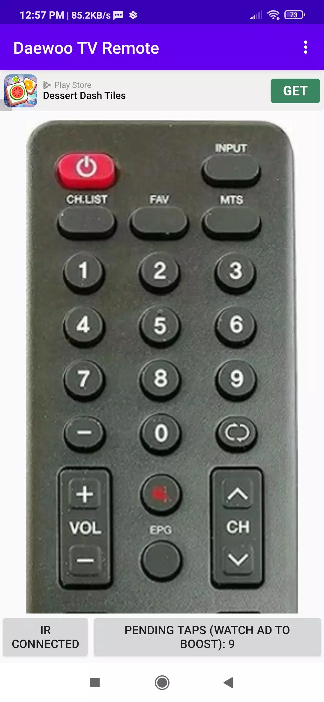 Daewoo TV Remote App Captura de tela 2