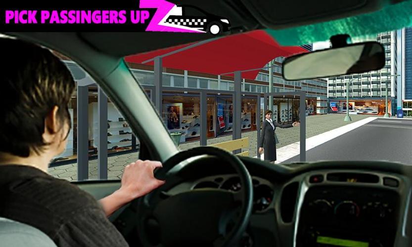 Pink Taxi Driving Game 3D स्क्रीनशॉट 4