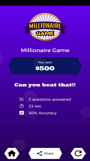 Millionaire Game - Trivia Quiz Captura de tela 1