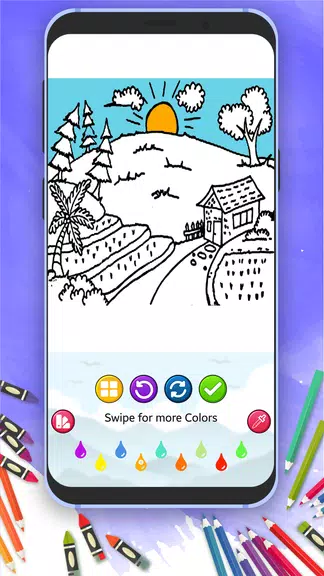 Scenery Coloring Book スクリーンショット 4