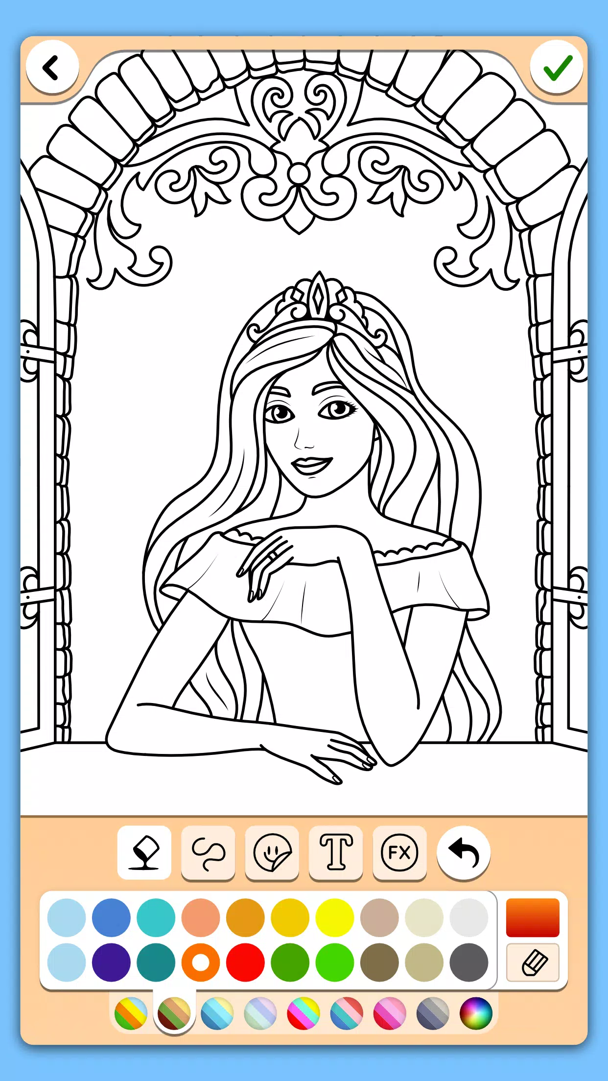 Coloriage Princesse Capture d'écran 2