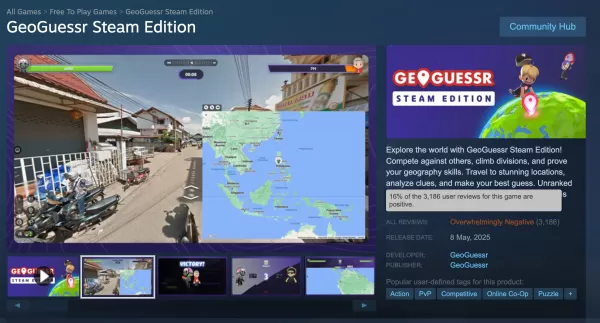 GeoGuessr Steam Edition Hits Low Ratings on Valve Platform