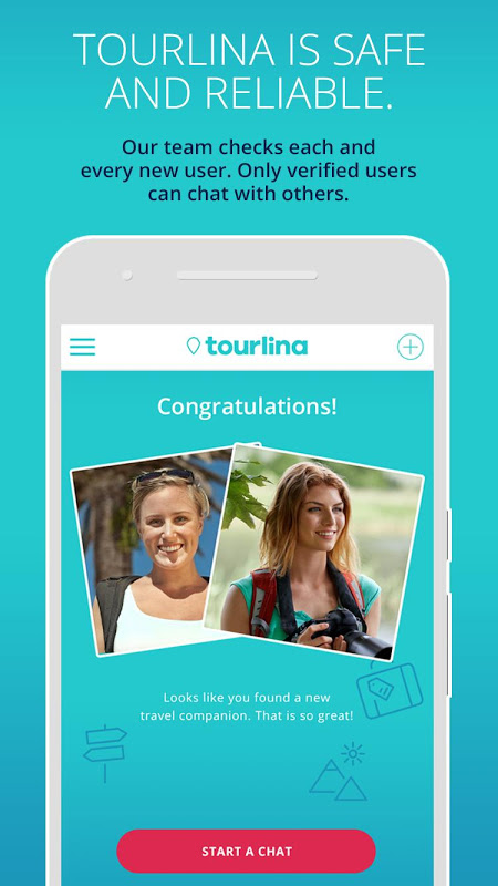 Tourlina - Female Travel App Screenshot 1