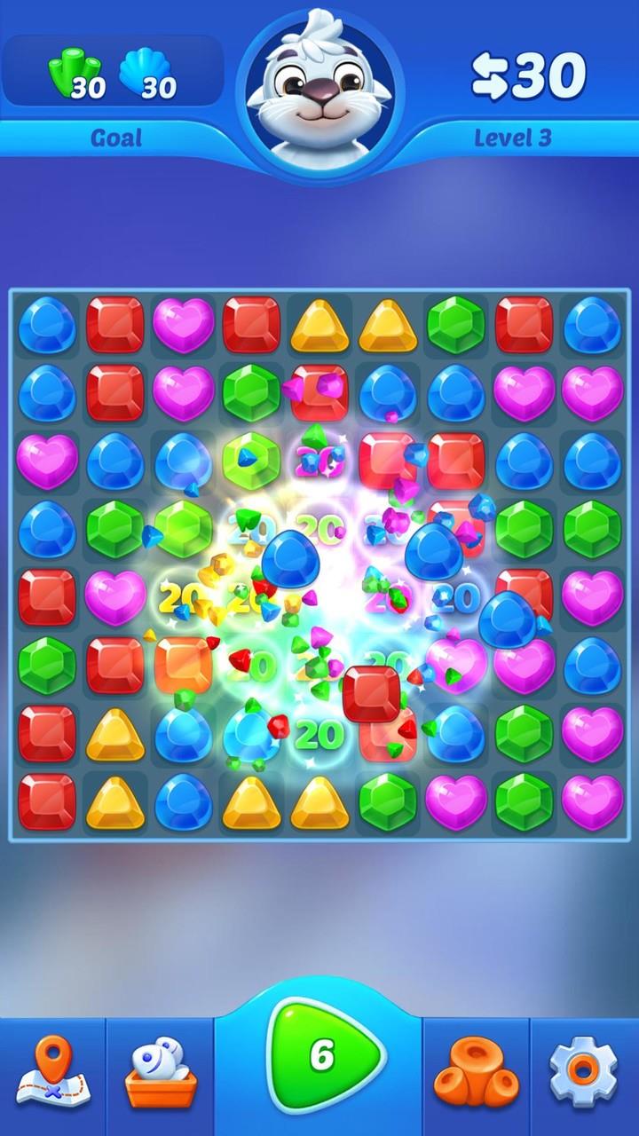 Jewel crush - match 3 game Captura de tela 1