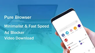 Pure Web Browser-Ad Blocker スクリーンショット 1