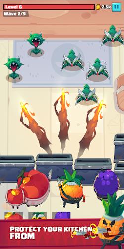 Fruit War: Idle Defense Game 스크린샷 1