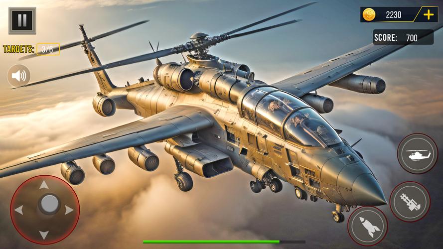 Gunship Battle Helicopter Game Captura de pantalla 2