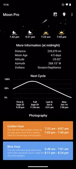 My Moon Phase - Lunar Calendar Screenshot 2