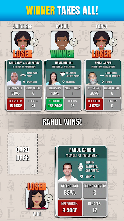 Rajneeti - Trump Card Game Captura de tela 3