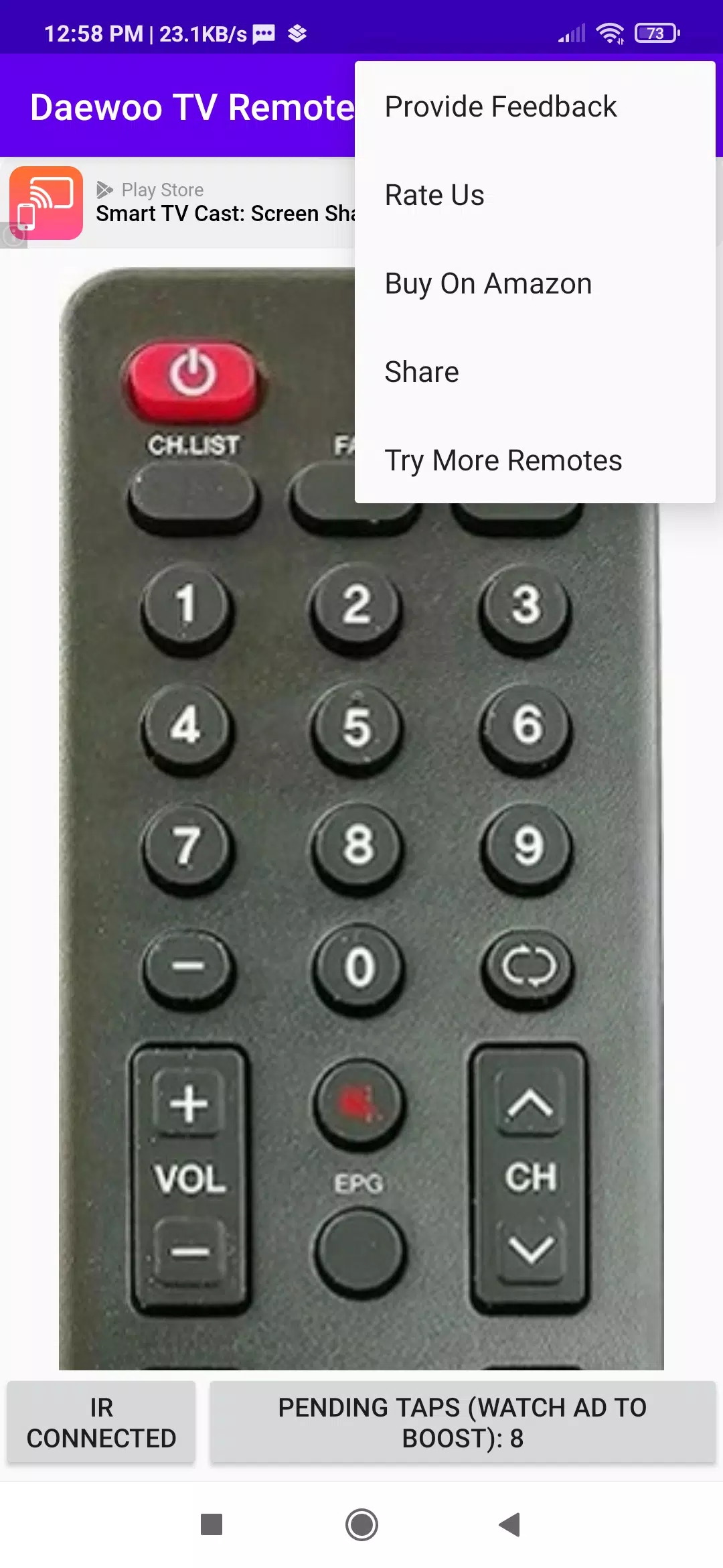 Daewoo TV Remote App Captura de tela 4