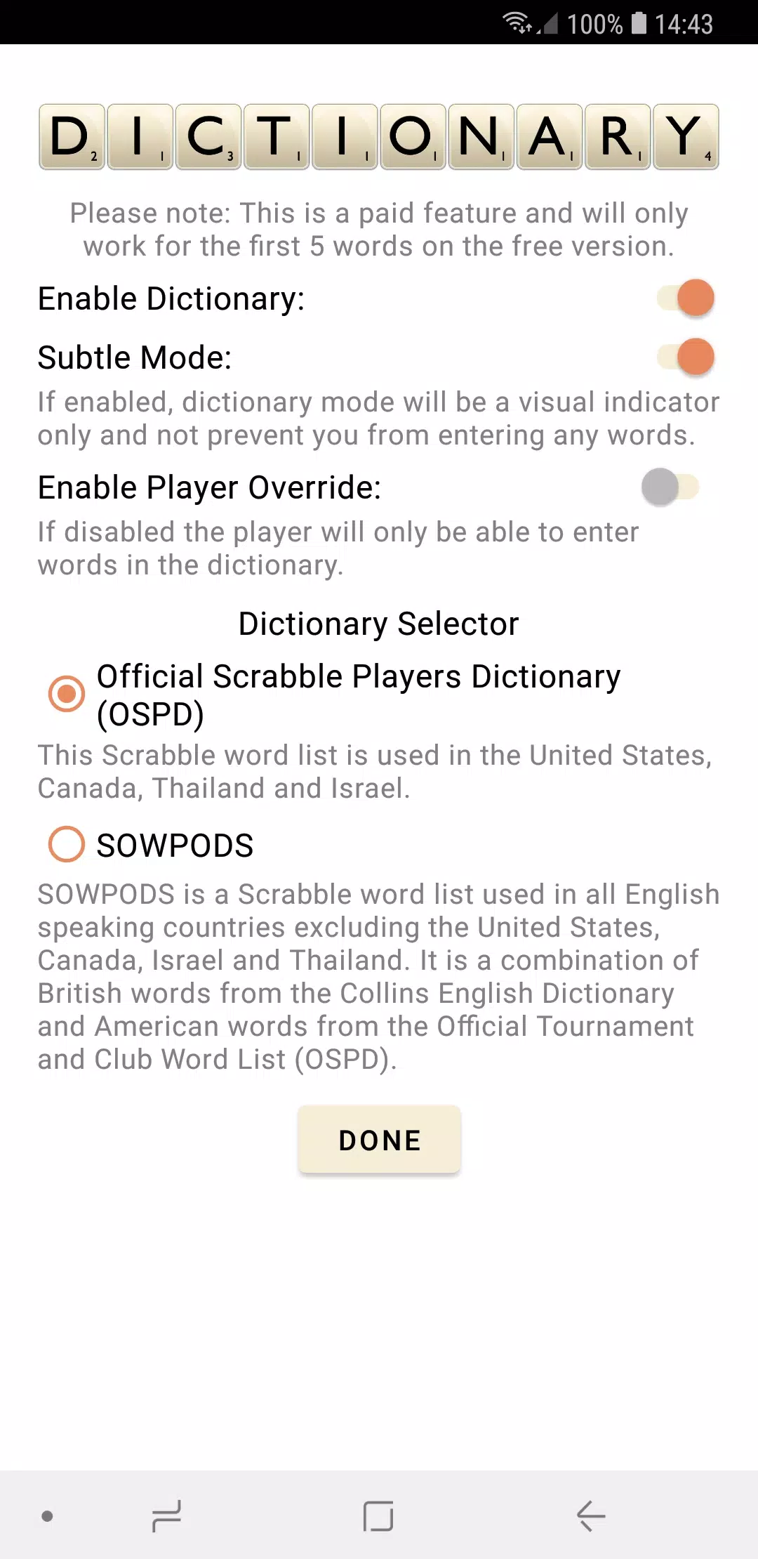 Scrabble Score Screenshot 3