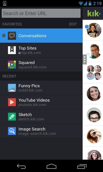 Kik Messenger Captura de tela 1