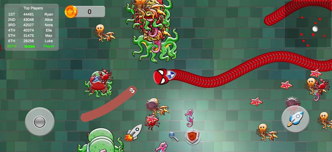 Snake Zone.io Slither Worm स्क्रीनशॉट 4