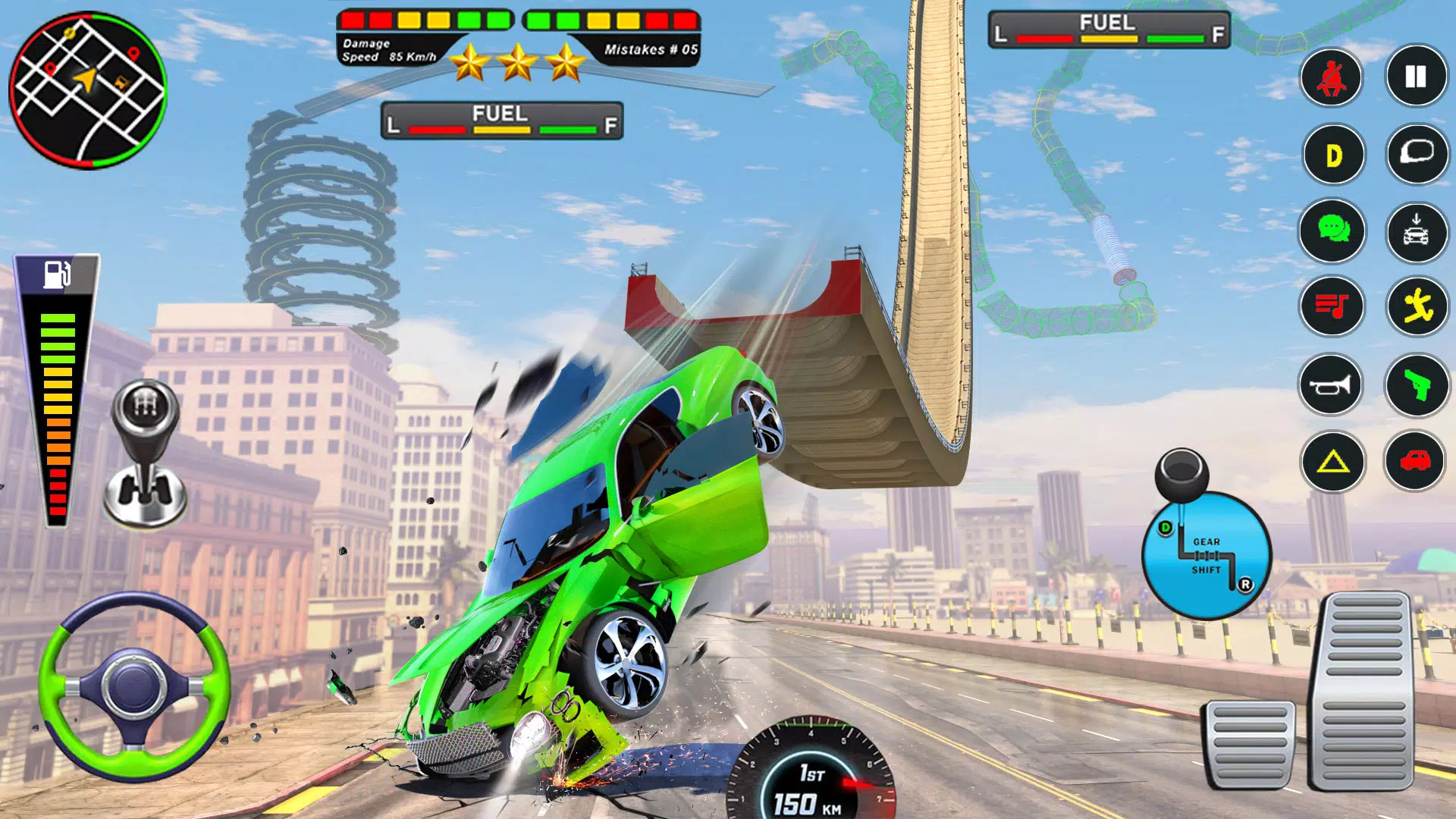 Mega Ramp Car Crash Simulator Captura de pantalla 3