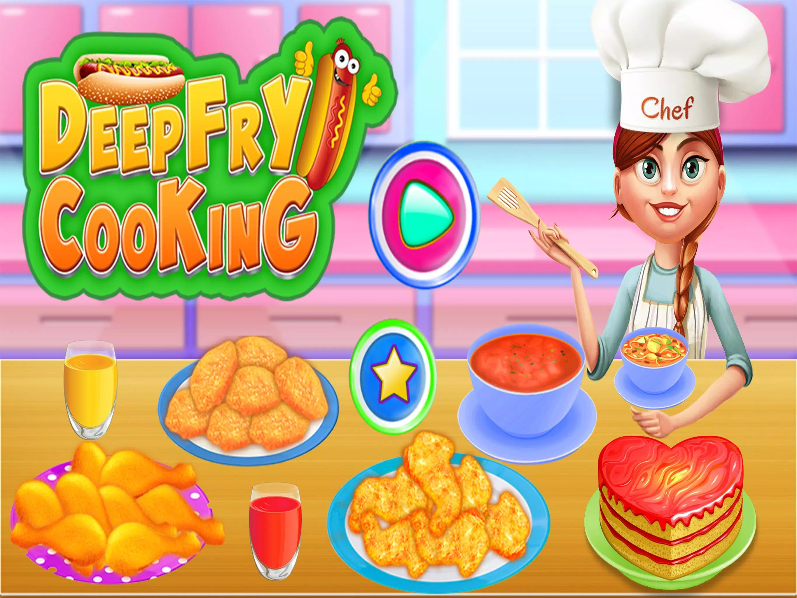 Deep Fry Cooking Chicken Chef Screenshot 1