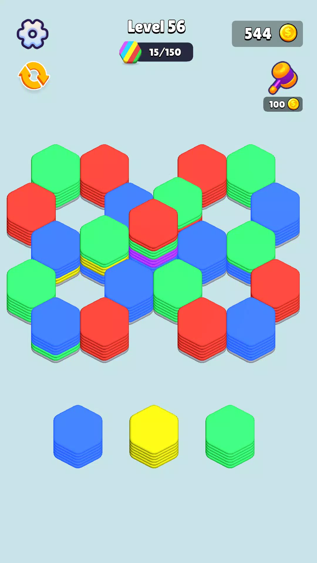 Stack Hexa Sort: Puzzle Match स्क्रीनशॉट 2