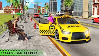 USA Taxi Car Driving: Car Game स्क्रीनशॉट 2