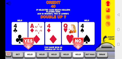 Video Poker with Double Up Capture d'écran 2