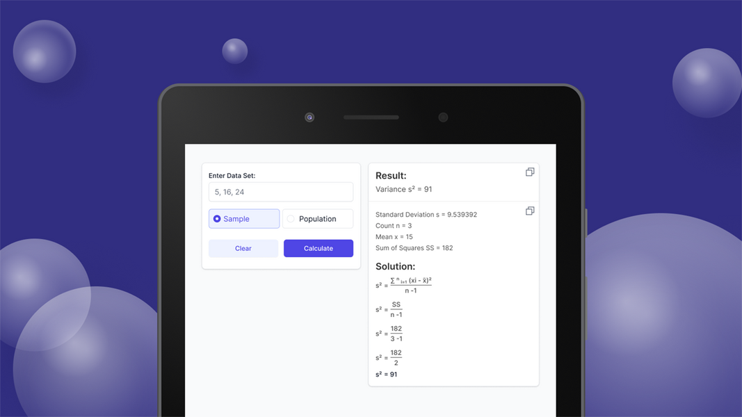 Variance Calculator应用截图第2张