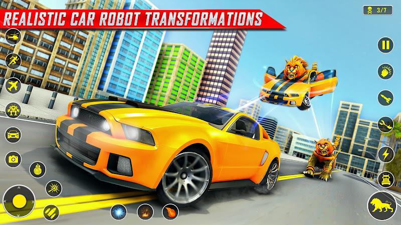 ライオンロボットカーゲーム：ロボットゲーム スクリーンショット 4