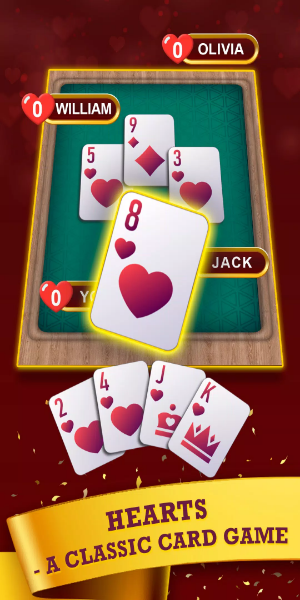 Hearts: Classic Card Game Fun スクリーンショット 1