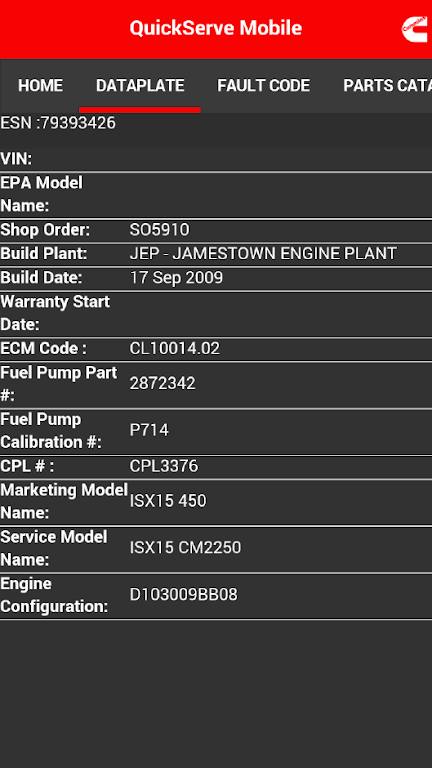 Cummins QuickServe Mobile应用截图第3张