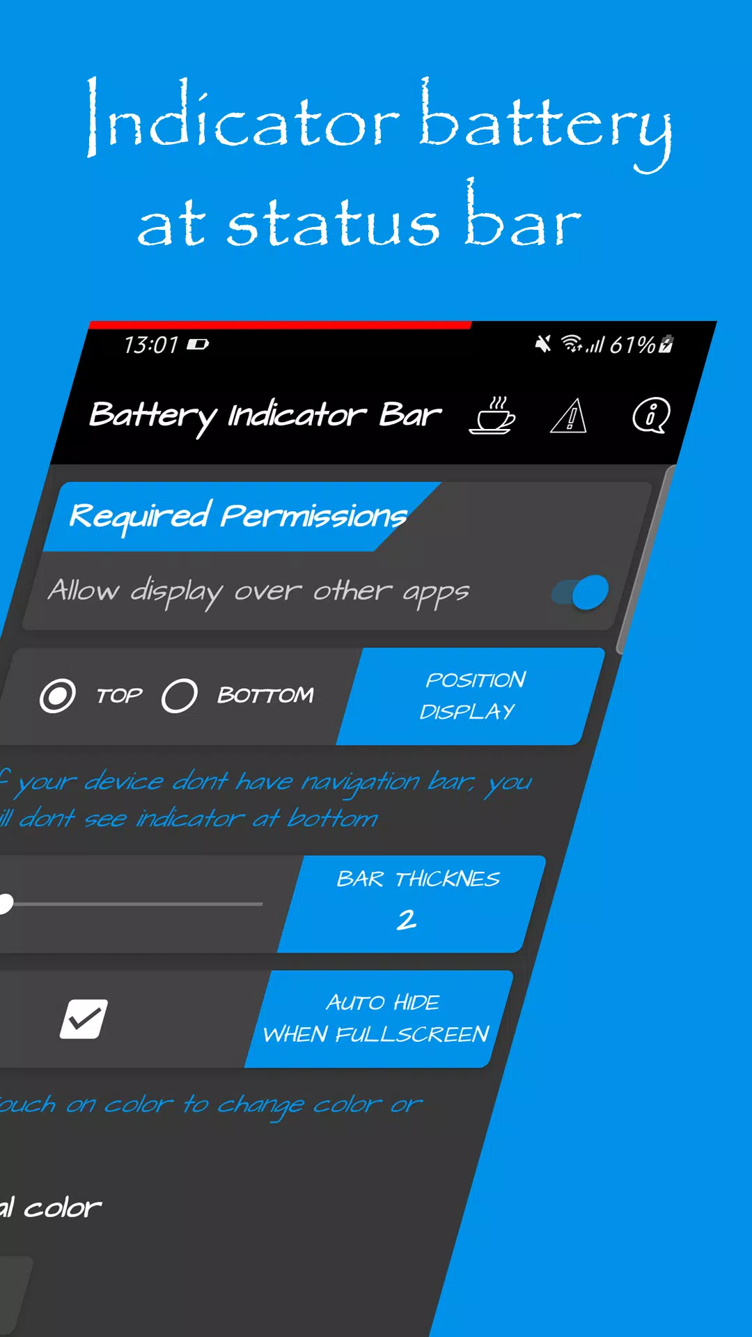 Battery Indicator Bar應用截圖第1張