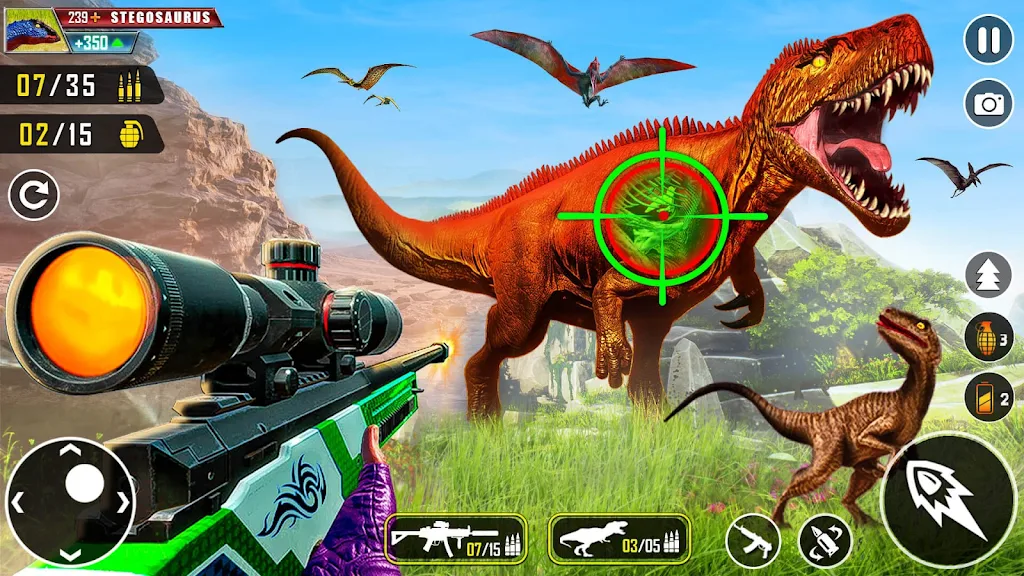 Wild Dino Hunter 3D Gun Games Captura de tela 2