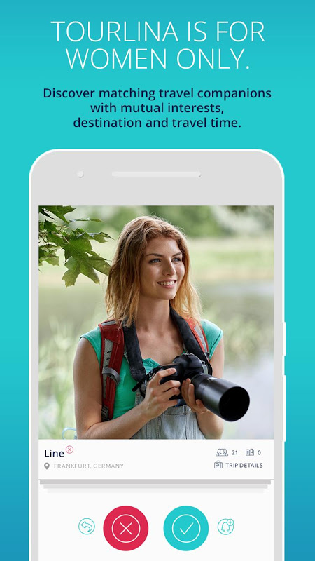 Tourlina - Female Travel App Captura de pantalla 2